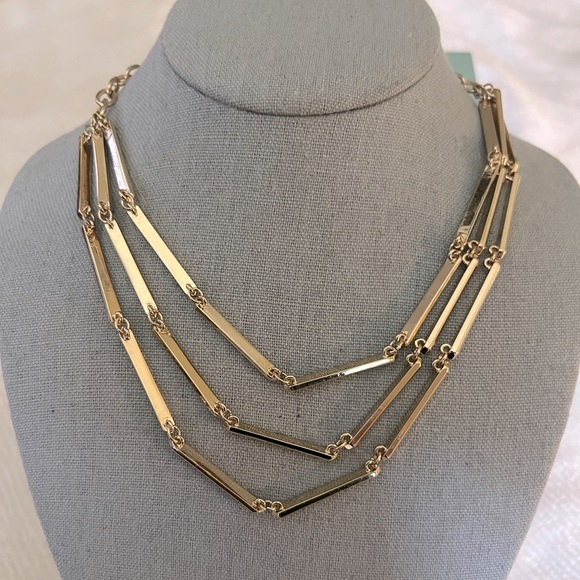 NWOT BaubleBar Gold-Tone Layering Link Chain Necklace - Picture 1 of 5